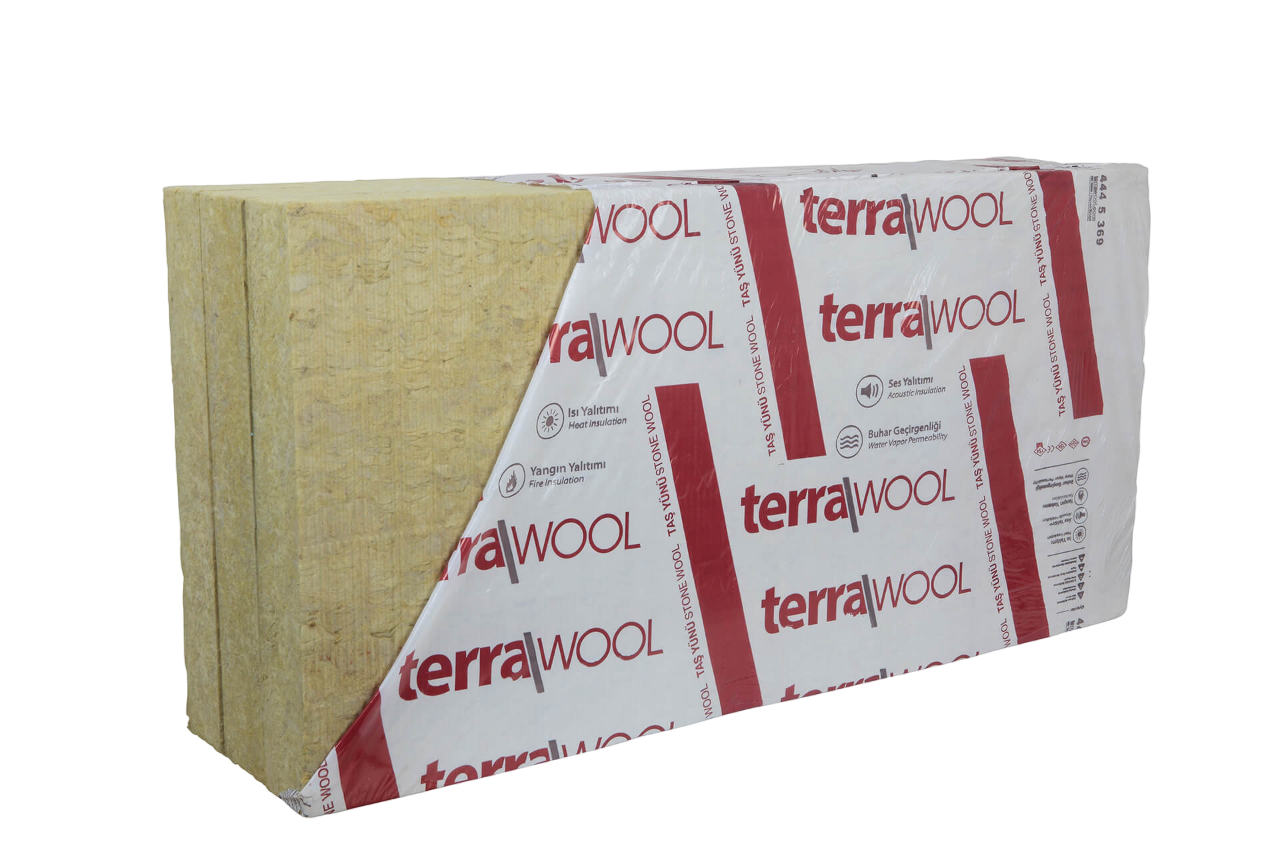 ქვაბამბა Terrawool 75kg/m3 x 50mm 600x1200 — ქვაბამბა